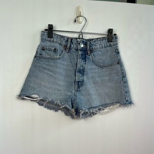 Zara High Rise Denim Shorts